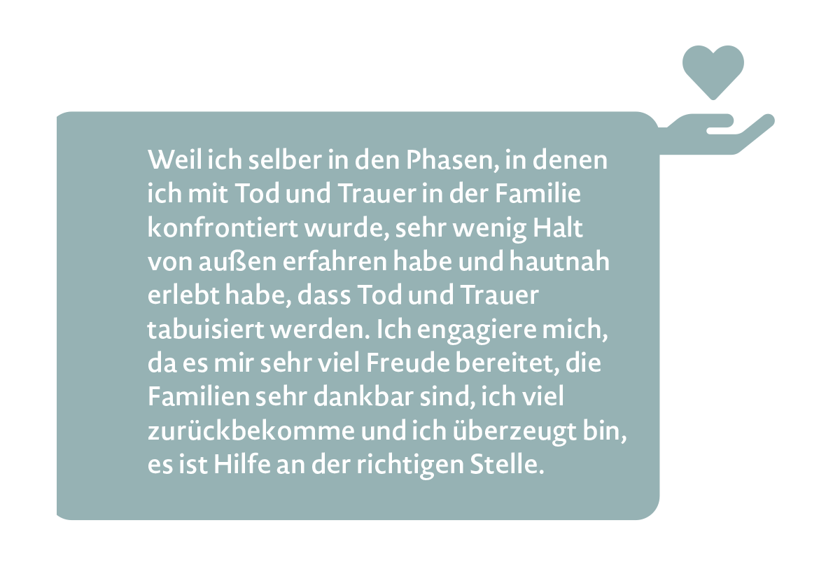 Ein Textfeld mit einem herzlichen Angebot