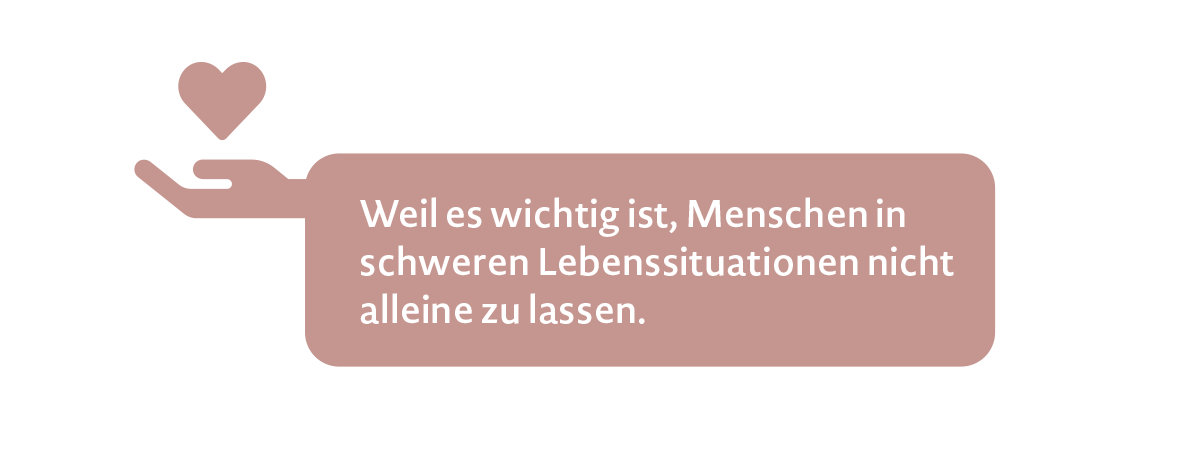Ein Herz wird von einer Hand gehalten