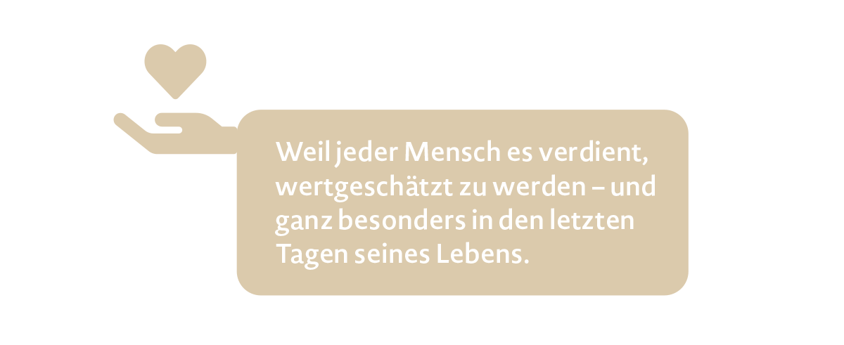 Eine Hand hält ein Herz